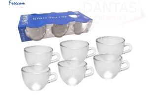JOGO DE XICARA EM VIDRO C 6PCS 80Ml