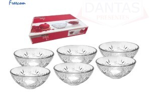 JOGO DE BOWL EM VIDRO C 6PCS 225ML