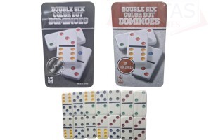 DOMINÓ COM PEDRAS COLORIDOS