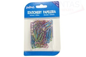 CLIPS EM METAL COLORIDO 28MM - 60 PEÇAS