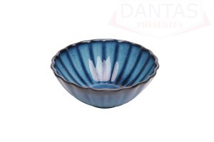 BOWL DE CERAMICA SCALLOP AZUL 15CM X 6CM