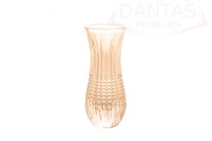 Vaso de Cristal Queen Âmbar Metalizado 6cm x 15cm - Wolff