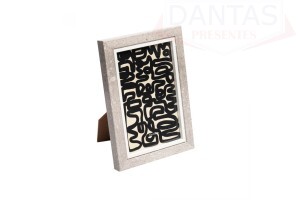 PORTA-RETRATO DE MDF STONE CINZA 10CM X 15CM