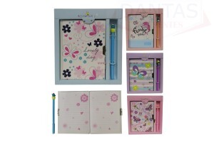 DIÁRIO COM CANETA CADEADO E CHAVE