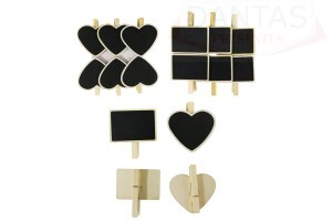 PLACA DECORATIVO COM PRENDEDOR - 6 UND