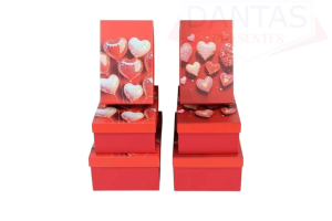 KIT CAIXA DE PRESENTES COM 3 UNIDADES