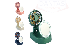 MINI VENTILADOR COM ESPELHO