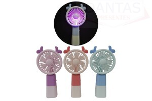 MINI VENTILADOR RECARREGÁVEL USB COM LED