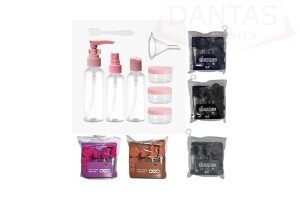 Kit Viagem Conjunto 06 peças Cores Sortidas - Dantas