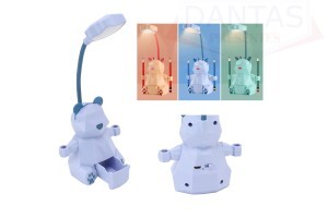 Luminária de Mesa C/ Suporte para Lápis Recarregável USB