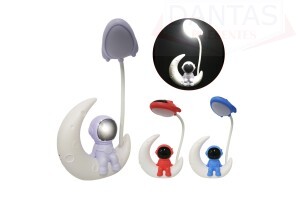 Luminária de Mesa Astronauta na Lua Recarregável USB