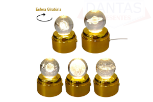 ENFEITE DE MESA ESFERA GIRATÓRIA USB