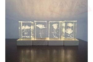 ENFEITE DE MESA COM LED USB 5x8cm