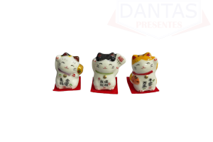 ENFEITE GATO DA SORTE 3 PEÇAS