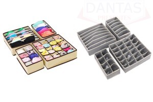 KIT ORGANIZADOR DE ROUPAS 04 PEÇAS