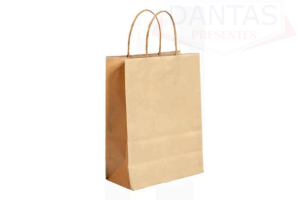 SACOLA DE PRESENTE KRAFT - 12 UNIDADES