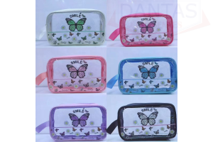 NECESSAIRE TRANSPARENTE DE PLÁSTICO 24.5x15x8cm