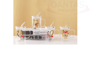 COPO DE VIDRO COM CANUDO 480ML