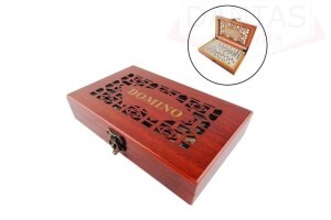 Jogo de Dominó Profissional 28 Peças Maleta Madeira 10mm