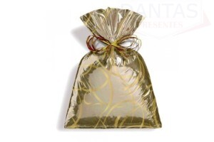 SACO PRESENTE TRIBAL OURO OURO 15CMX22CM 50UN 
