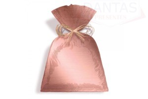 SACO PRESENTE METAL ROSE GOLD 20CMX29CM 50UN