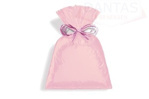 SACO PARA PRESENTE 20X29CM PEROL. ROSA 50UN