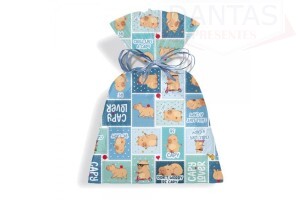 SACO PRESENTE CAPIVARA 20CMX29CM 50UN