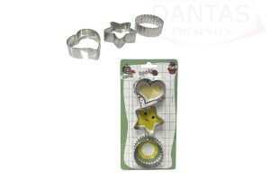 CORTADOR DE MASSAS MOLDE 03 PEÇAS