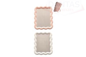 ESPELHO DE MESA MOLDURA ONDULADA