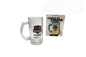 Caneca de Chopp de Vidro melhor cerveja do mundo 480ml