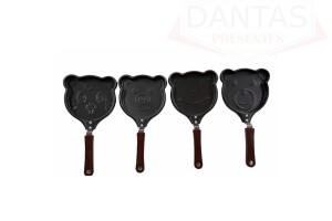 Frigideira Pequena Antiaderente formato ursinho / bichinhos sorrindo