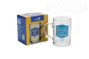 Caneca de Shopp de Vidro Não Me de Palpites, Me de Cerveja