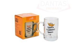 Caneca Shopp de Vidro Boa Cerveja Bom Churrasco Bons Amigos 40ml