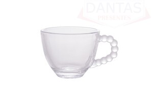 Conjunto 04 Xícaras para Café de Cristal sem Pires Pearl 80ml