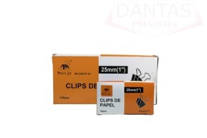 Clips Para Papel De Metal 25mm com 12 unidades