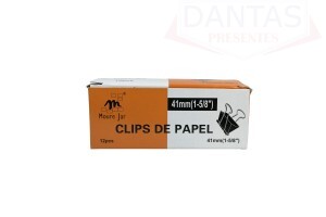 Clips para Papel de Metal 41mm com 12 unidades