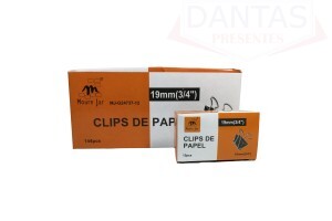 Clips para Papel de Metal 19mm com 12 unidades