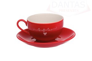 Conjunto 12 Xícaras Chá Lamour Vermelho 160ml