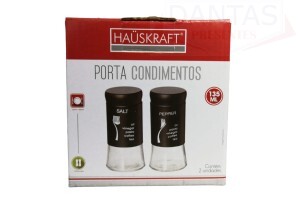 Conjunto 02 peças Porta Mantimentos de vidro 120ml