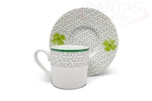 Conjunto 06 Xícaras Café Trevo 80ml