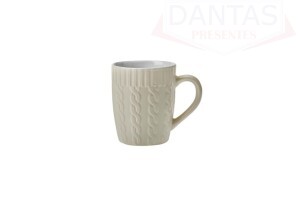 Caneca texturizada Winter Branca 360ml