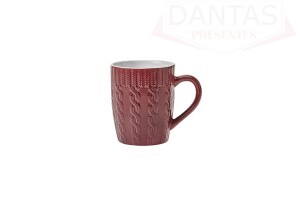 Caneca texturizada Winter Vinho 360ml