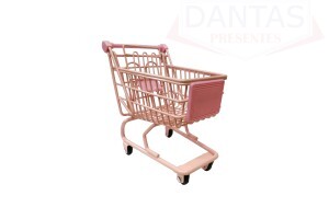 Enfeite Decorativo Miini Carrinho de Supermercado