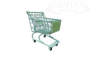 Enfeite Decorativo Miini Carrinho de Supermercado