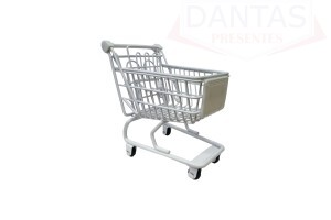 Enfeite Decorativo Miini Carrinho de Supermercado