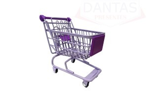 Enfeite Decorativo Miini Carrinho de Supermercado