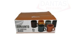 Jogo 06 Canecas de Porcelana 85ml