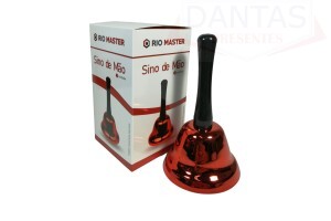 Sino de Mão Vermelho 7,5x13cm