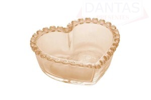 Bowl de Cristal de Chumbo Coração 13,5x12,5x5,5cm