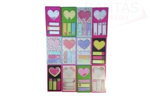 Bloco de Anotações Sortidos formato Coração e retagular (Unidade)